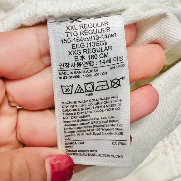 Gap Kids Girls' Shortall White Confetti Size XXL Regular - Picture 11 of 14